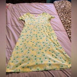 Yellow floral Lilly Pulitzer dress - Sz S